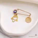 سنجاق سینه طلا و وان یکاد دختر - Image 2