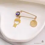 سنجاق سینه طلا وان یکاد و پسر - Image 2