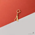 آویز طلا قفلی حرف A