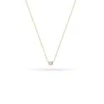 گردنبند طلا با کریستال آبی مکعب