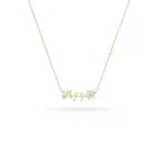 گردنبند طلا دو پرنده و گل صدفی