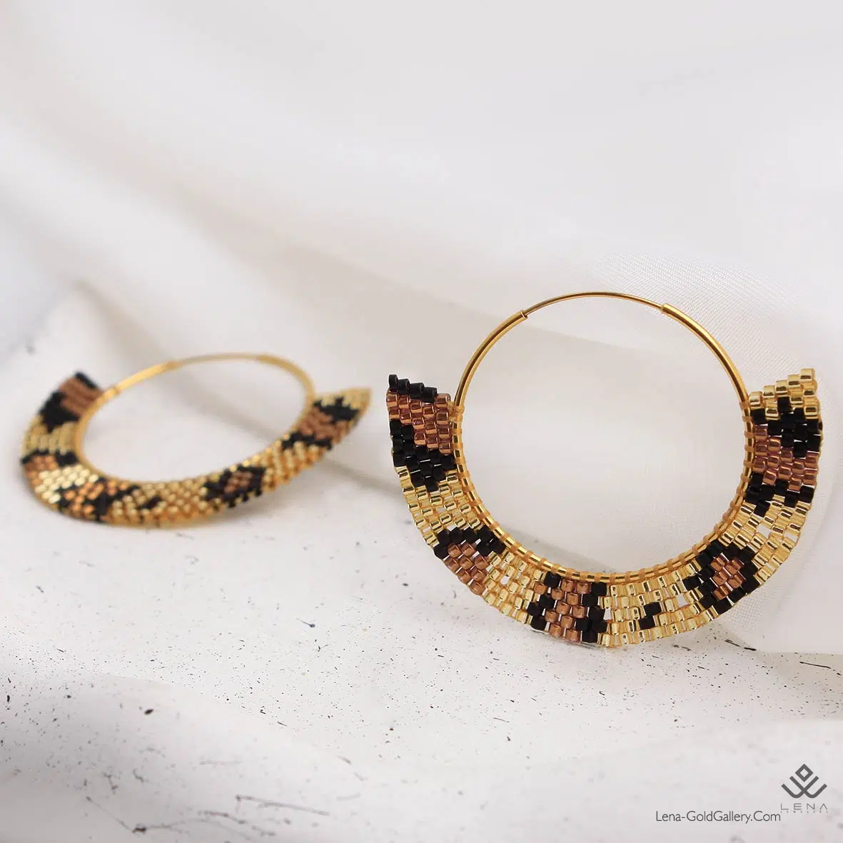 گوشواره طلا میوکی پلنگی - Image 2