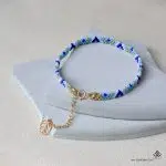دستبند طلا و میوکی با آویز برگ