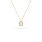 آویز طلا با سنگ زرد کوچک