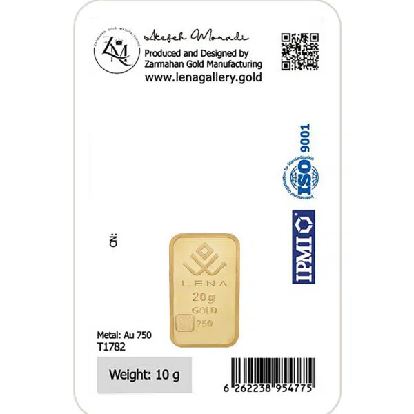 پلاک طلا_طرح آرتمیس 10 گرم