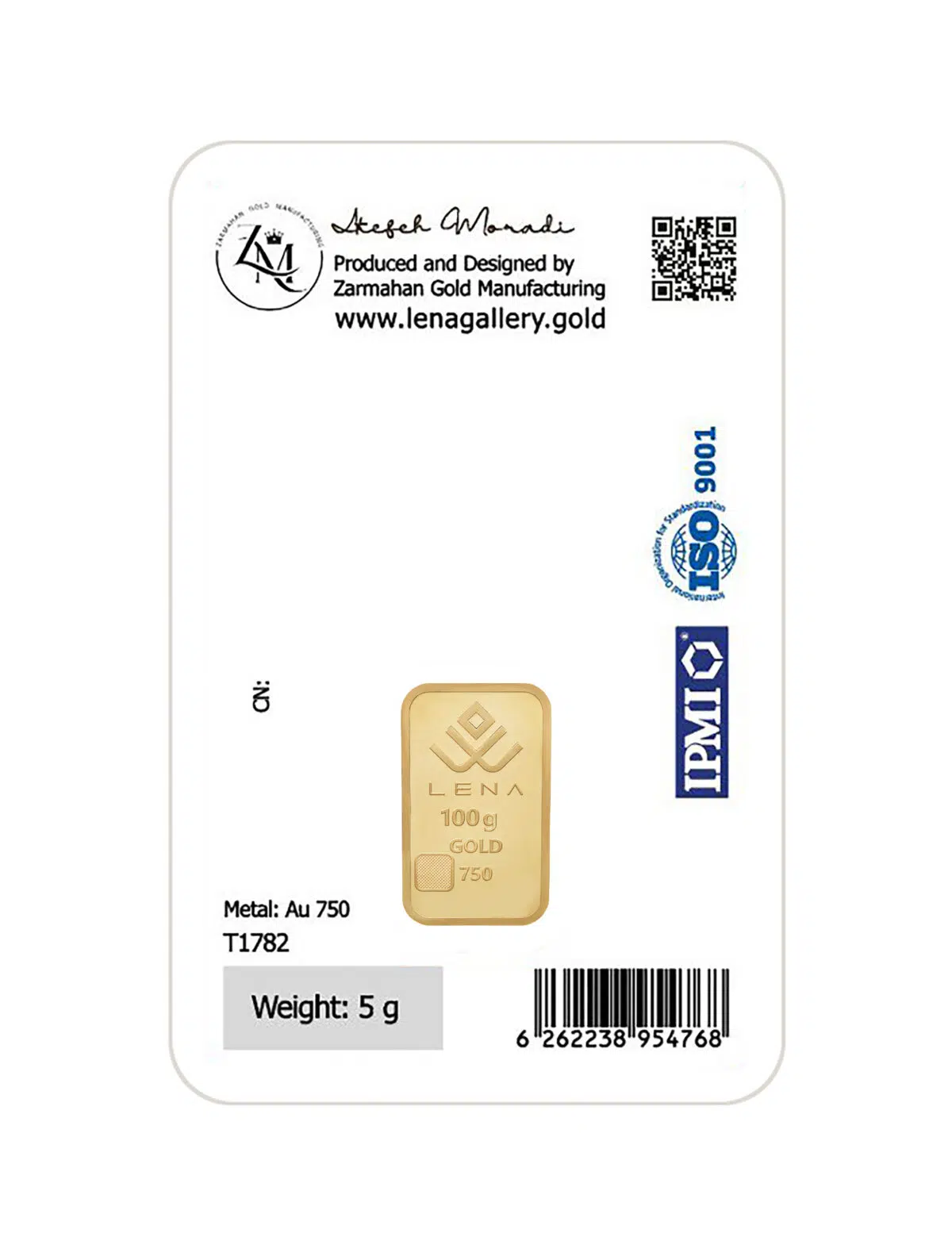 پلاک طلا_طرح آرتمیس 5 گرم - Image 2