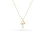 آویز طلا عشق با مروارید اشکی