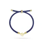 دستبند طلا بنددار گل بنفش