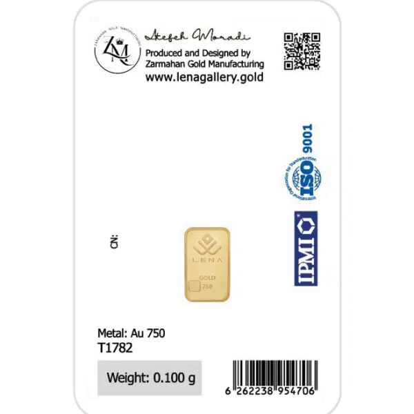 پلاک طلا_طرح آرتمیس 100 سوت