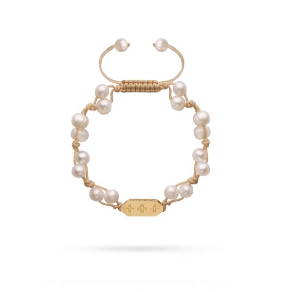 دستبند طلا و مروارید لویی ویتون
