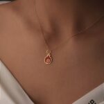 آویز طلا انار میناکاری