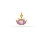 آویز طلا تاج پرنسسی میناکاری